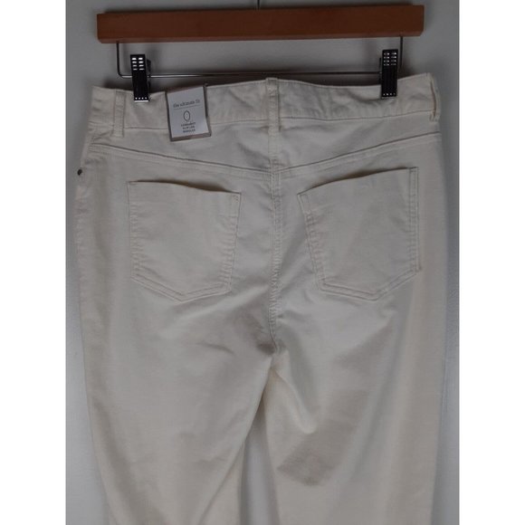 Chicos Womens Ivory White Ultimate Fit Slim Leg Corduroy Jeans Mid Rise S - Picture 4 of 16